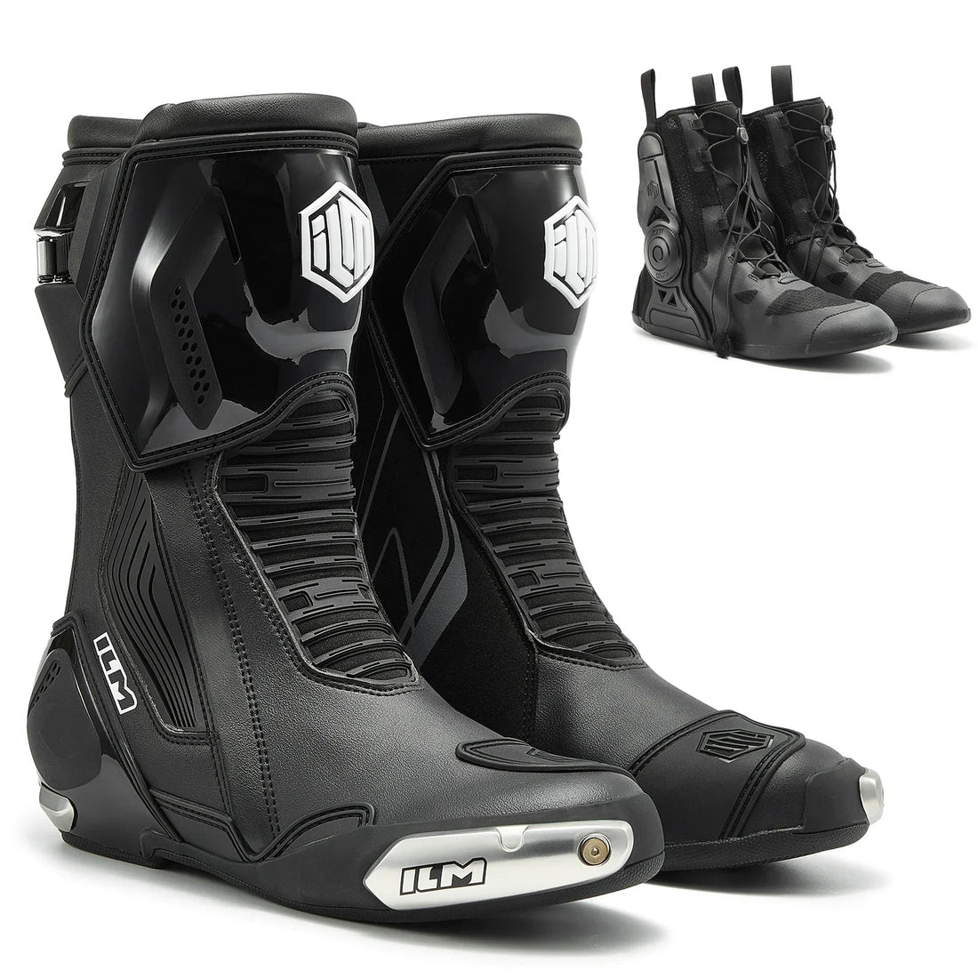 ILM Motorcycle Racing Boots Enhanced Ventilation Anti Slip Street Riding Sport Footwear CE Protective Gear Model BRC1
