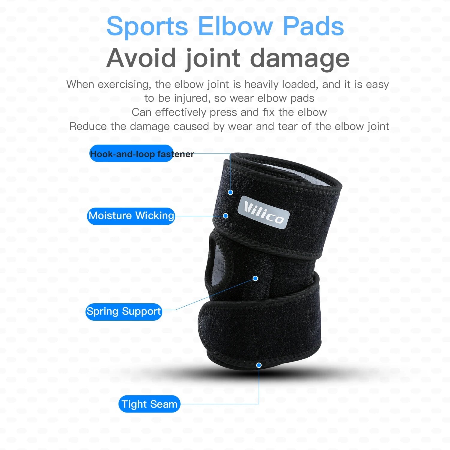 Breathable Spring Support Elbow Guard for Sports Fitness Outdoor Protection