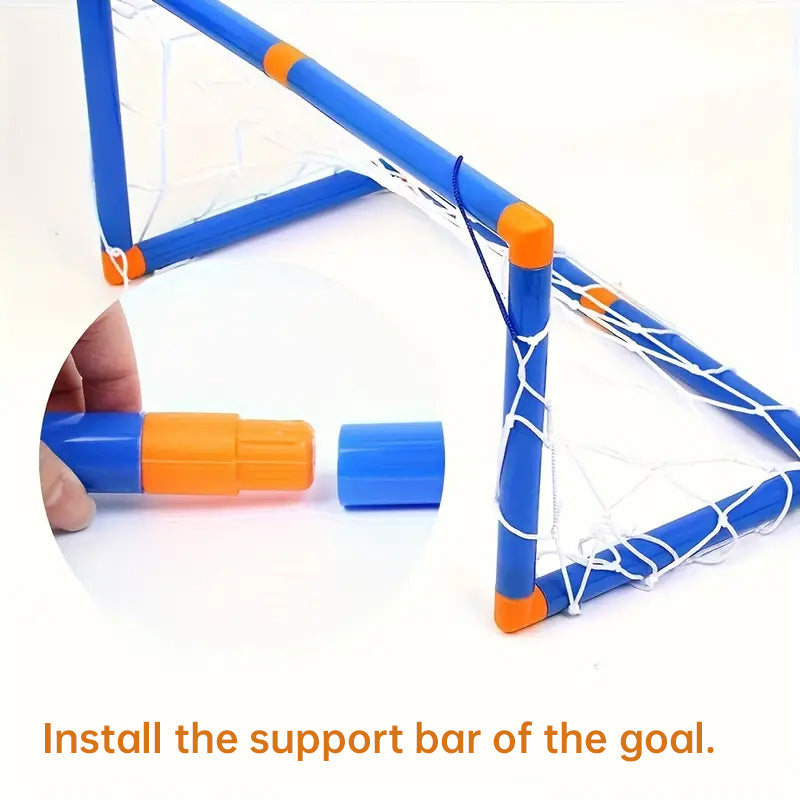 Mini Foldable Soccer Goal Set for Kids Indoor Outdoor Play