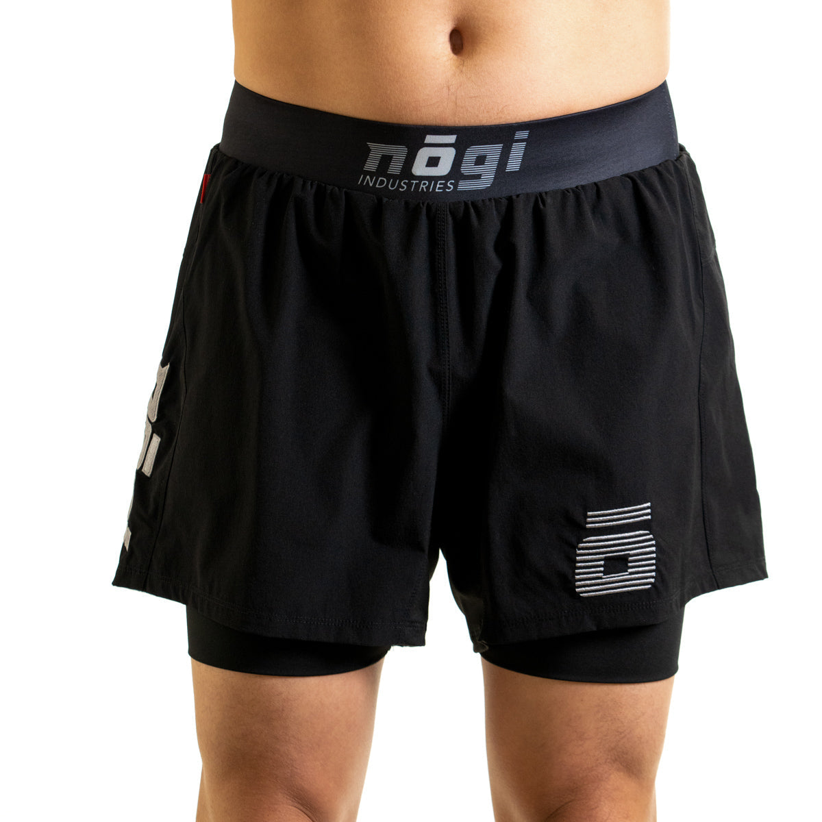 Ghost 5" Premium Lined Grappling Shorts – Obsidian Black