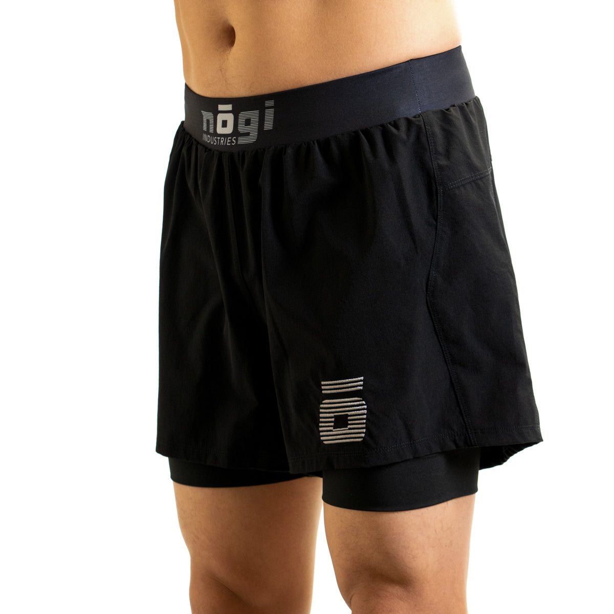 Ghost 5" Premium Lined Grappling Shorts – Obsidian Black