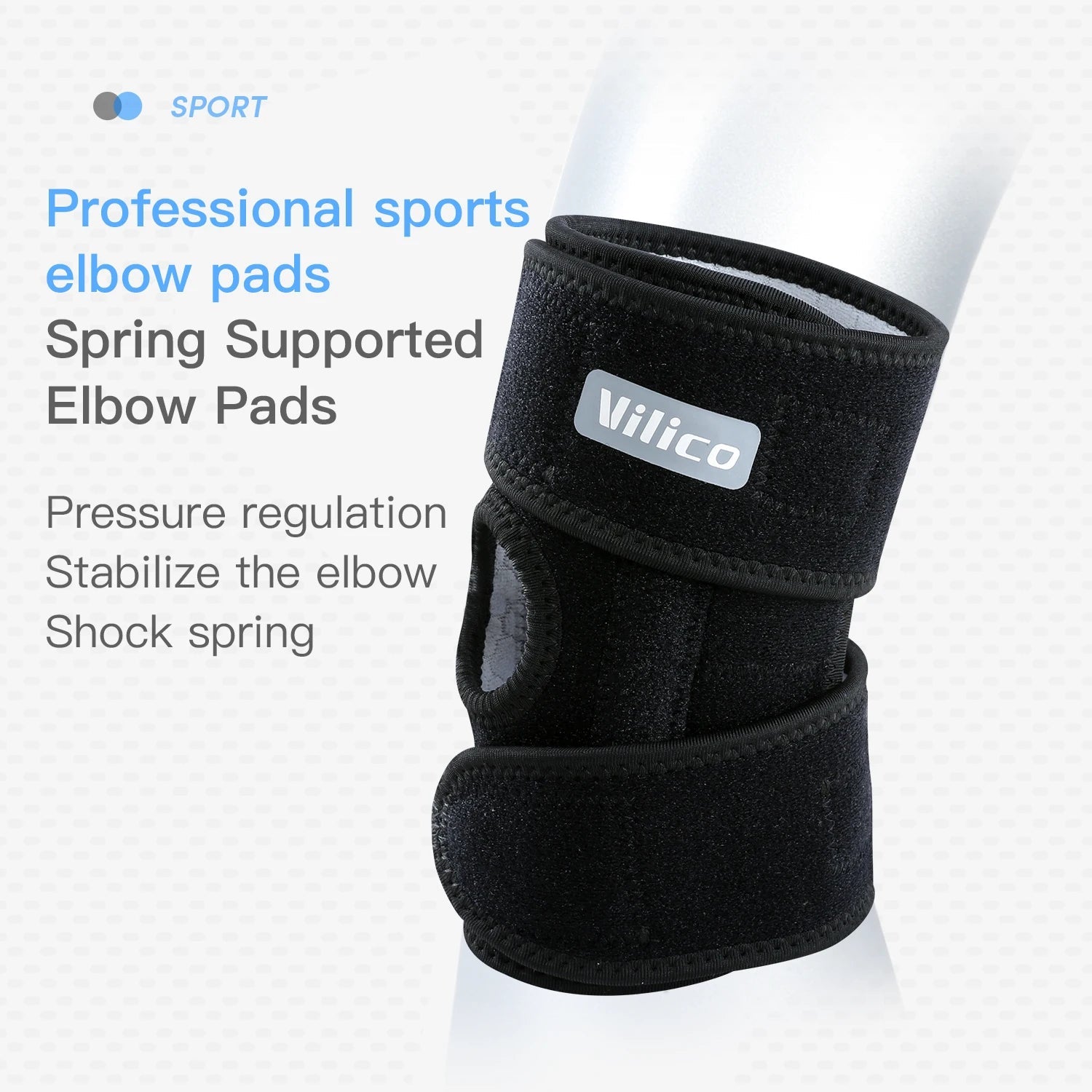Breathable Spring Support Elbow Guard for Sports Fitness Outdoor Protection