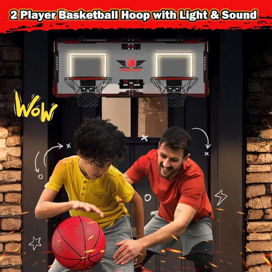 Interactive Basketball Hoop Set for Kids Indoor Outdoor Active Fun Play