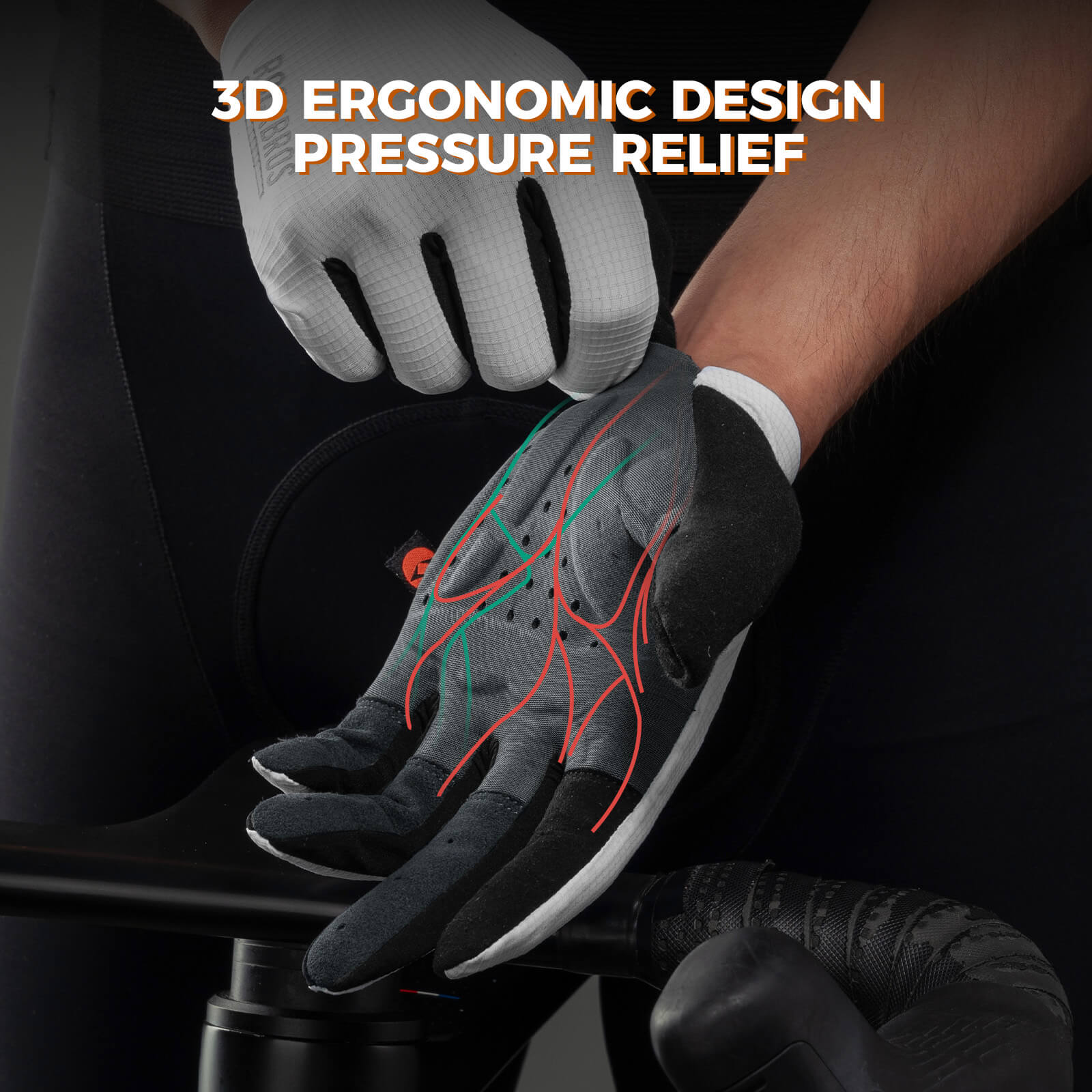 Long Finger Cycling Gloves with Elastic Interface Padding