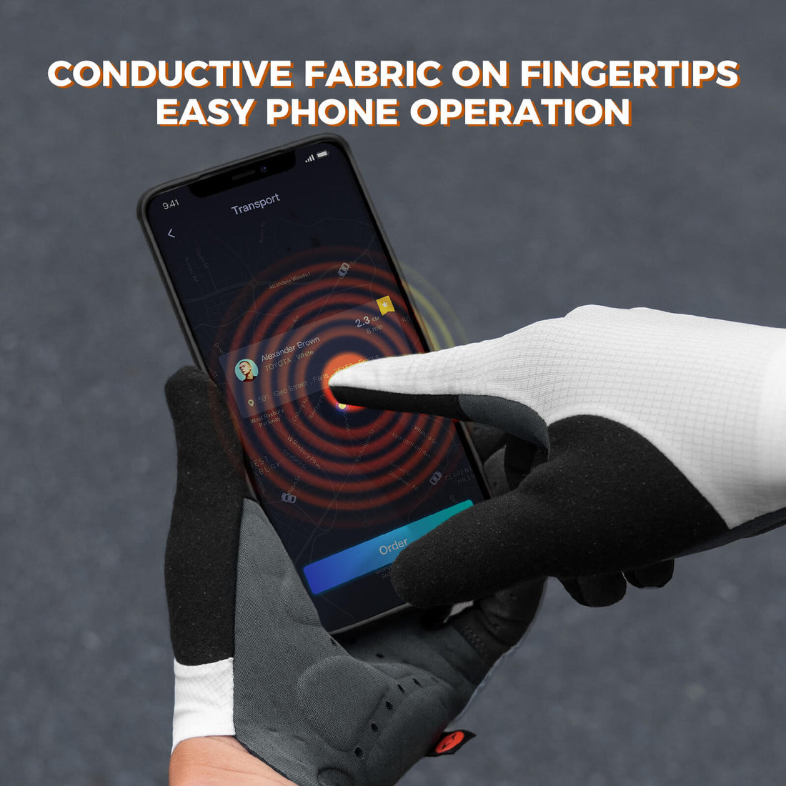 Long Finger Cycling Gloves with Elastic Interface Padding